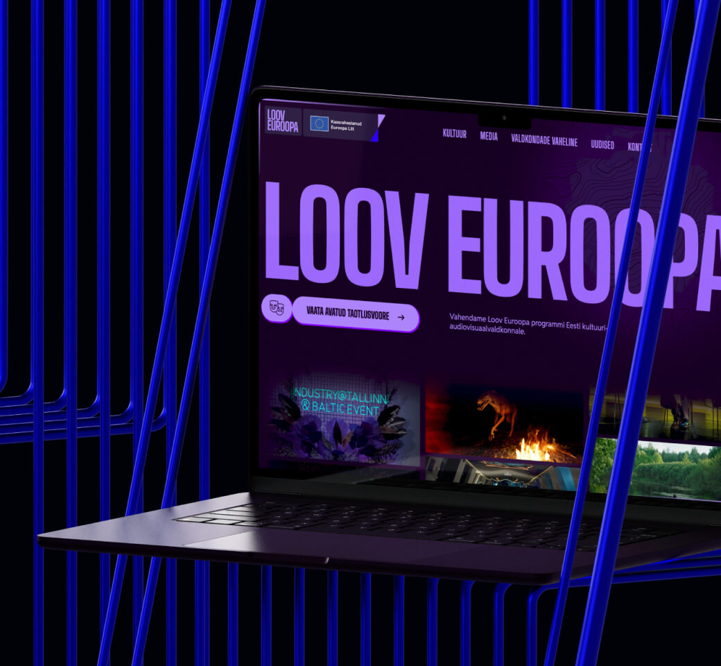 Loov Euroopa veebidiain ja Webflow veebiarendus