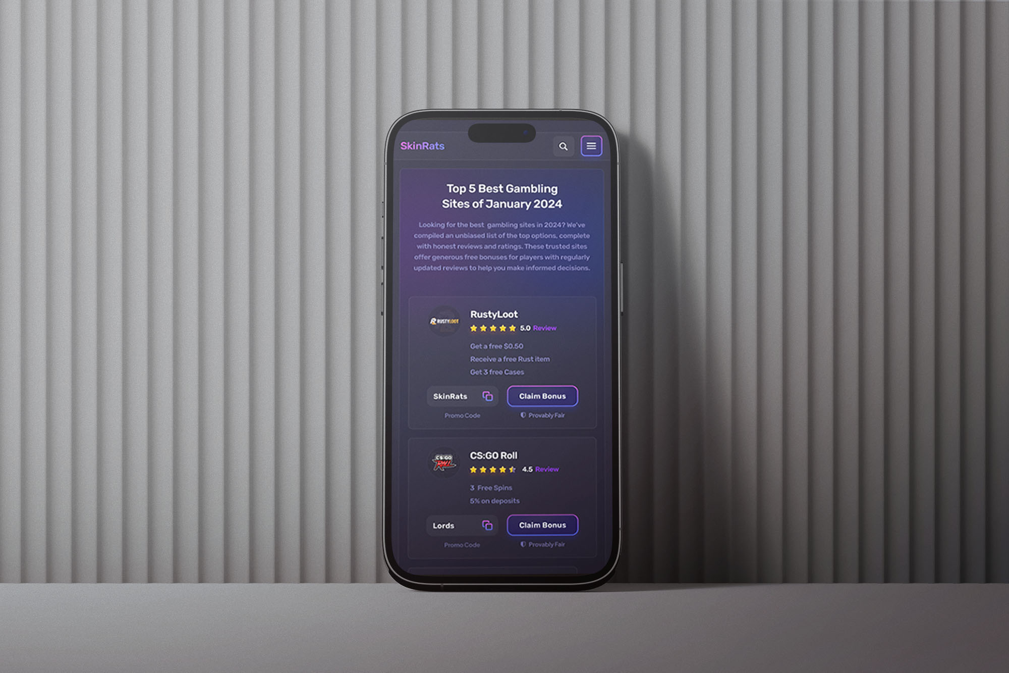 SkinRats website design project by Eclipso Studio