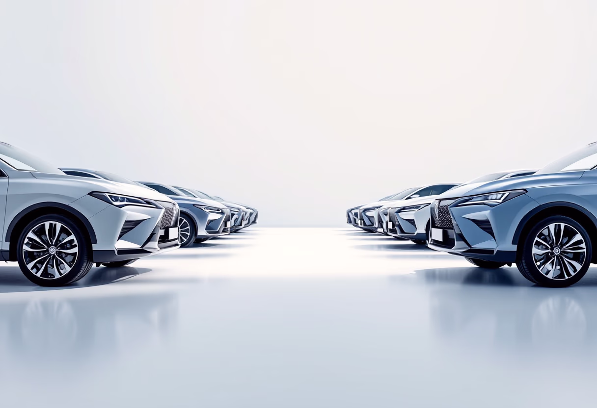 image of vehicle lineup (for an auto dealership)