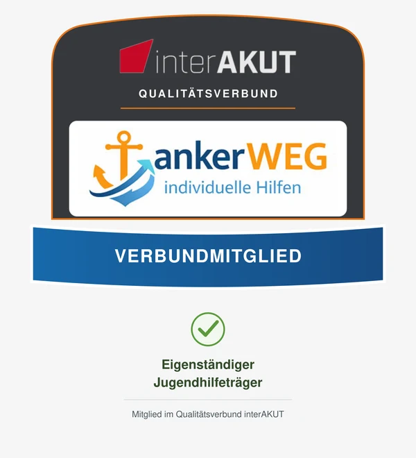 Qualitätssiegel: ankerWEG, Verbundmitglied im Qualitätsverbund interAKUT