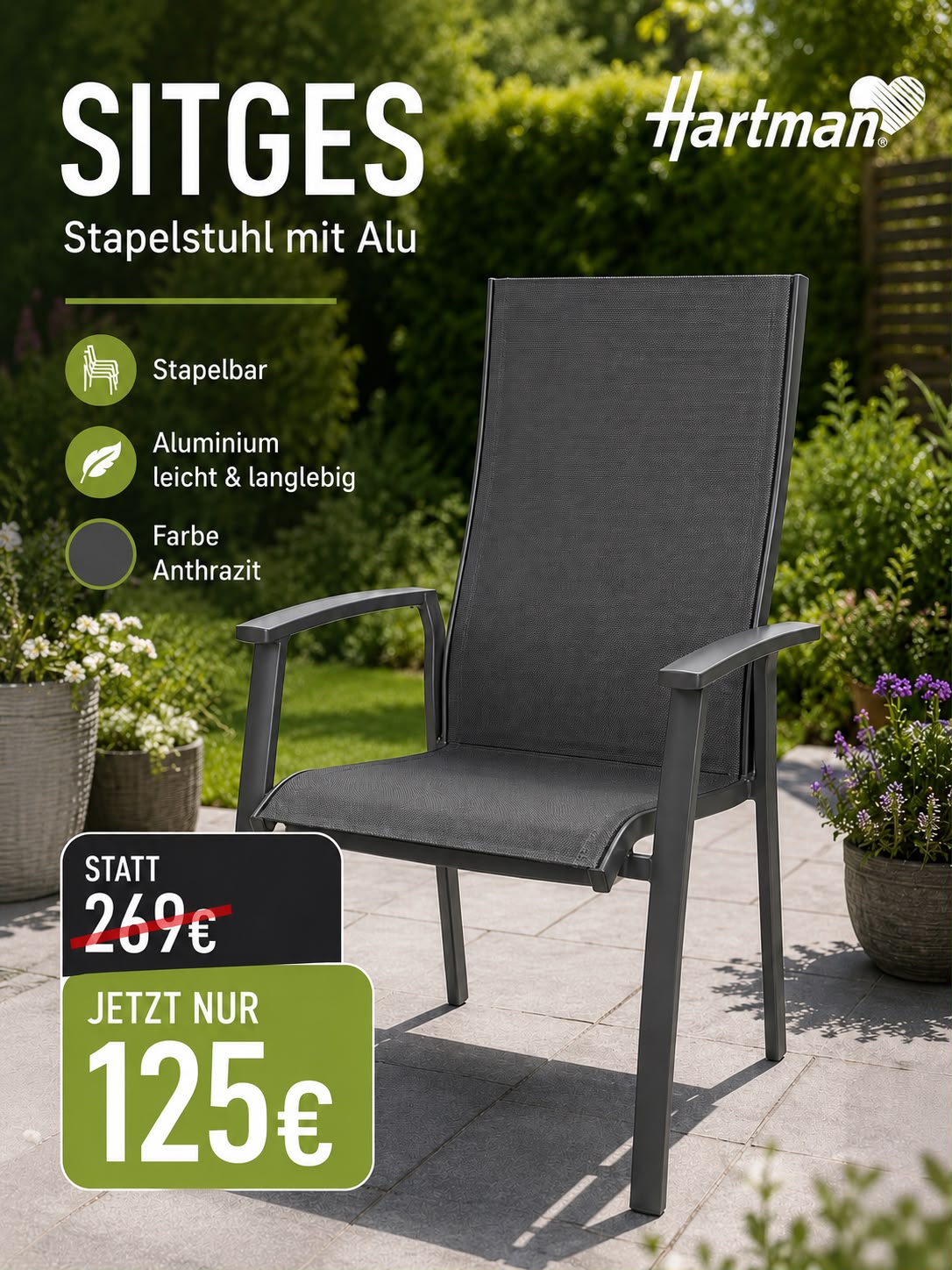 Sitges Stapelstuhl