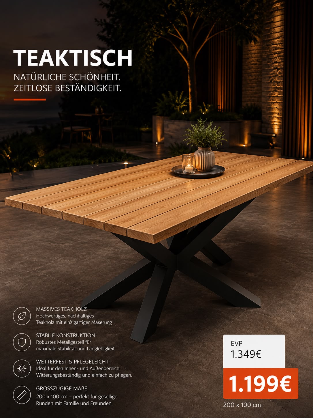 Teaktisch 