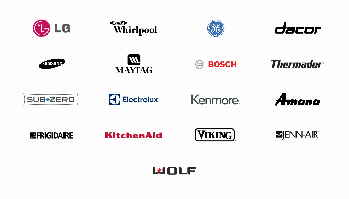 Appliance brands we service,