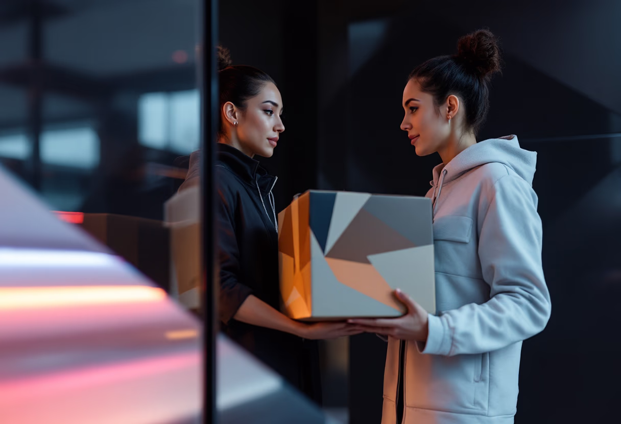 image of customer receiving a delivery