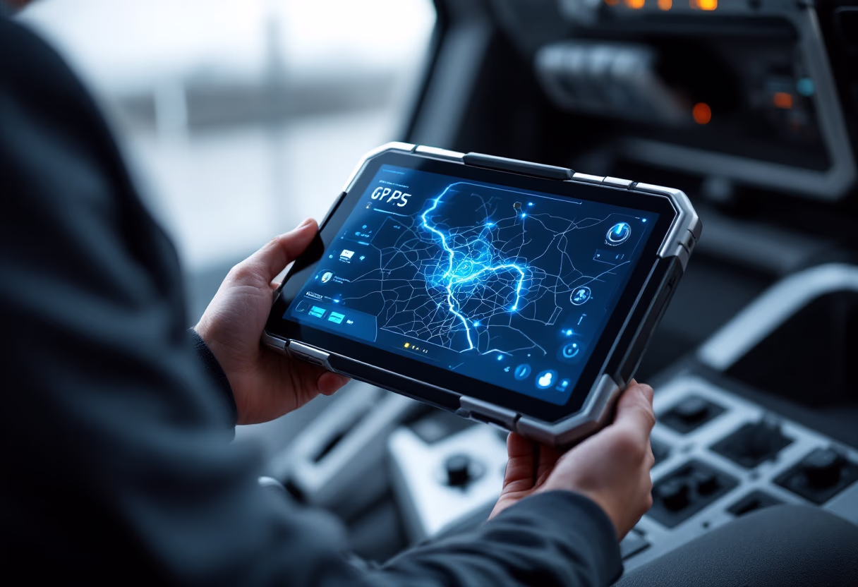 image of gps devices in use (for a trucking company)