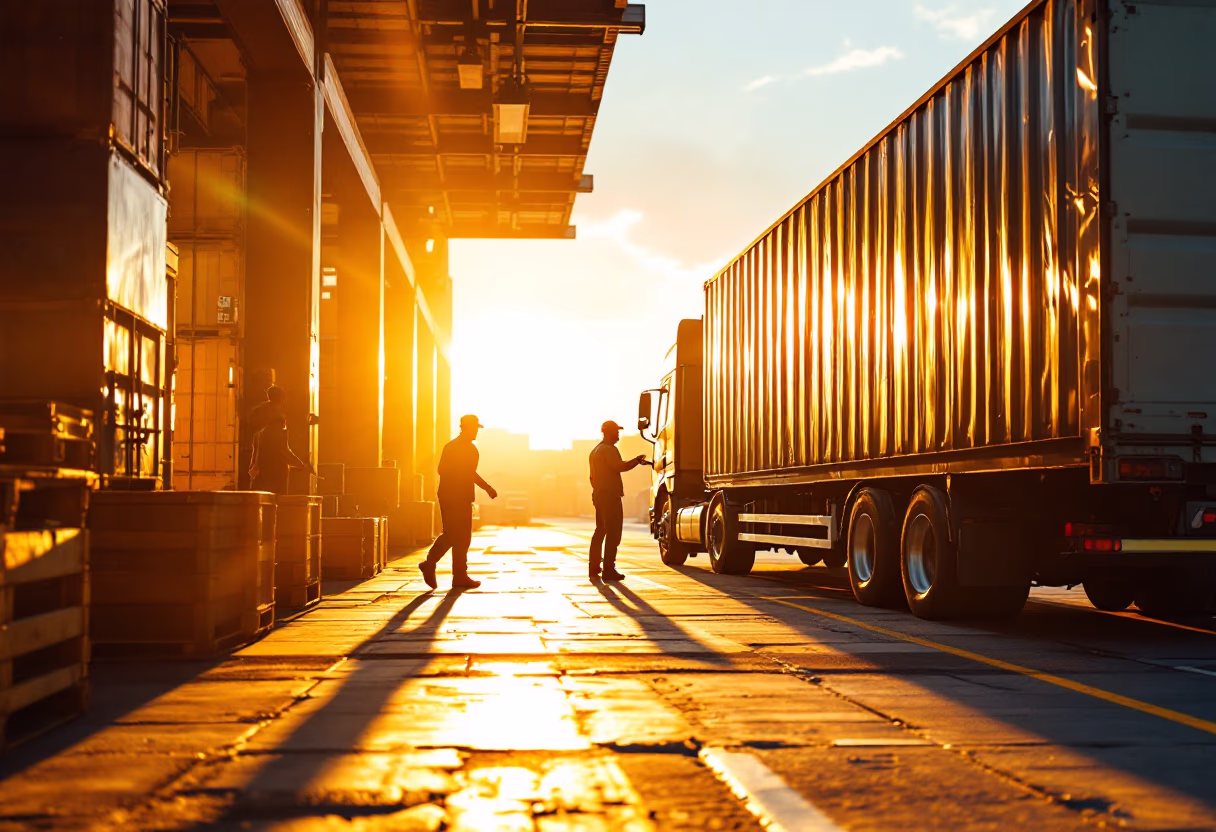 image of loading cargo for a trucking company 1