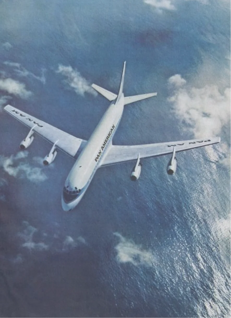 Aerial view of a jet over the ocean—Pan Am Air teaser image