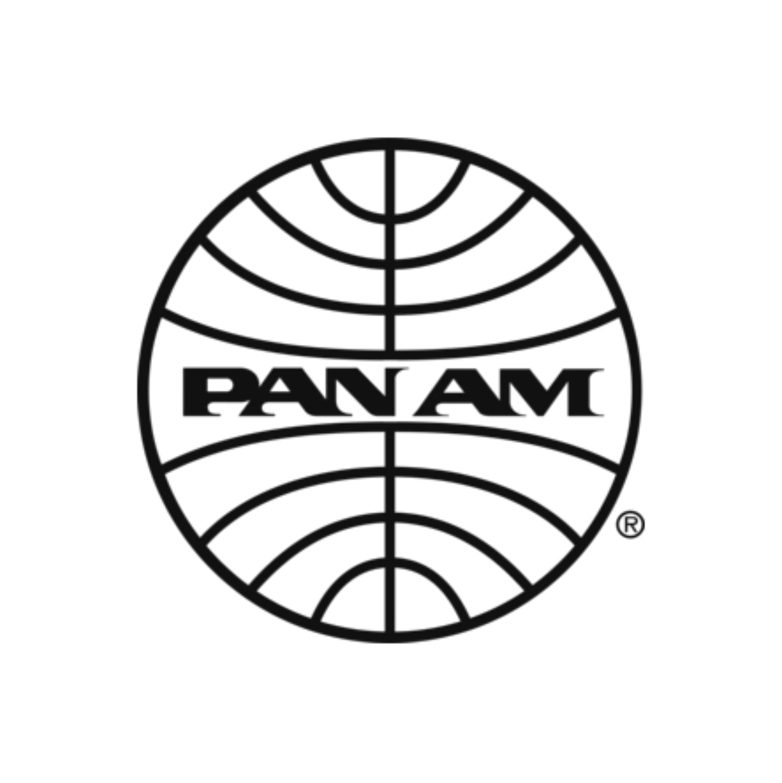 Pan Am globe roundel in black.