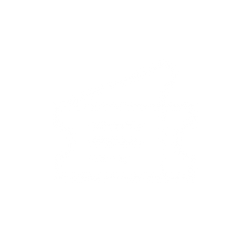 White outline icon of two overlapping event tickets on a transparent background.