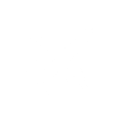 White airplane icon on a black background.