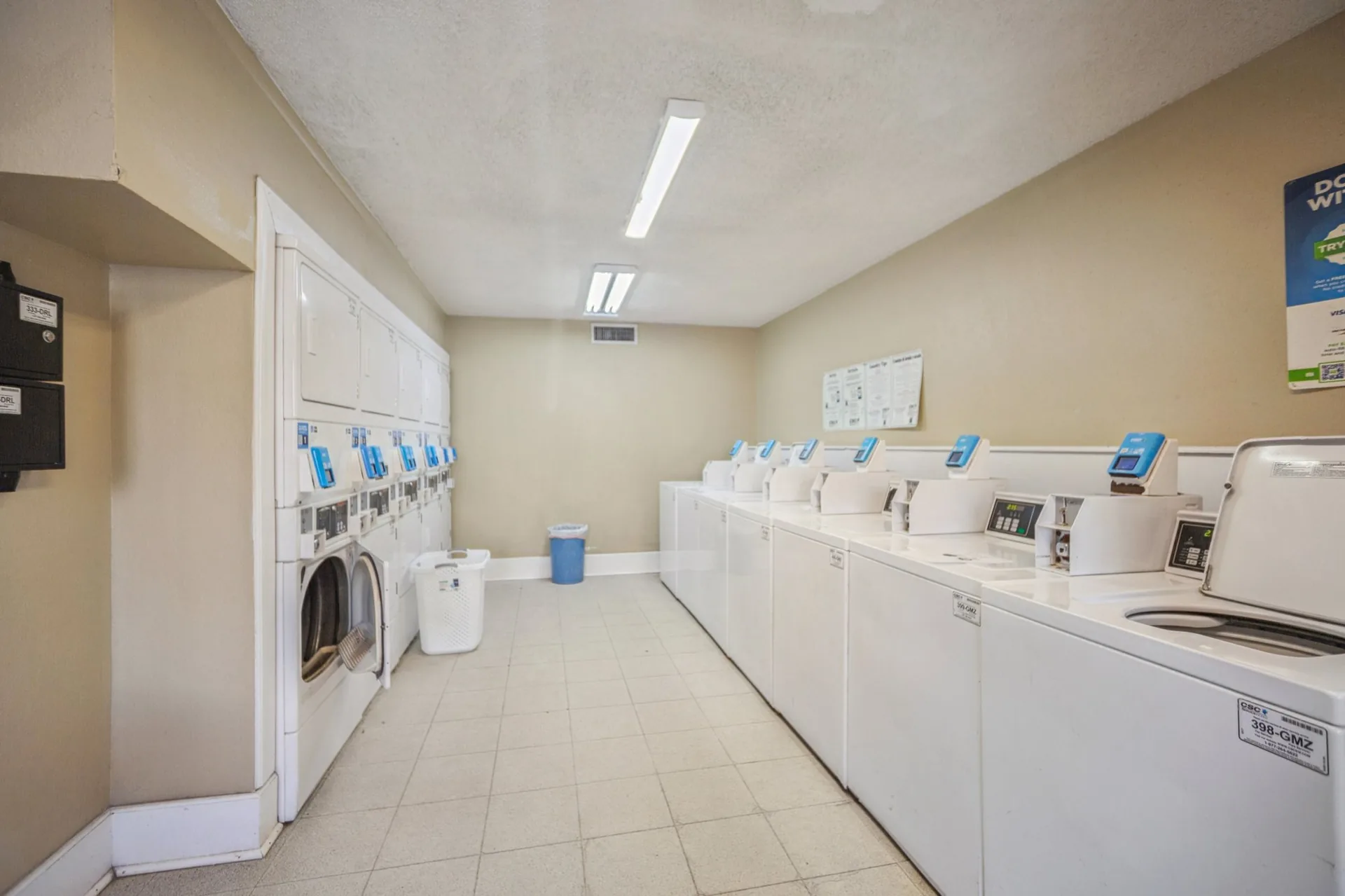 On-site laundry room at Aztec Villa apartments