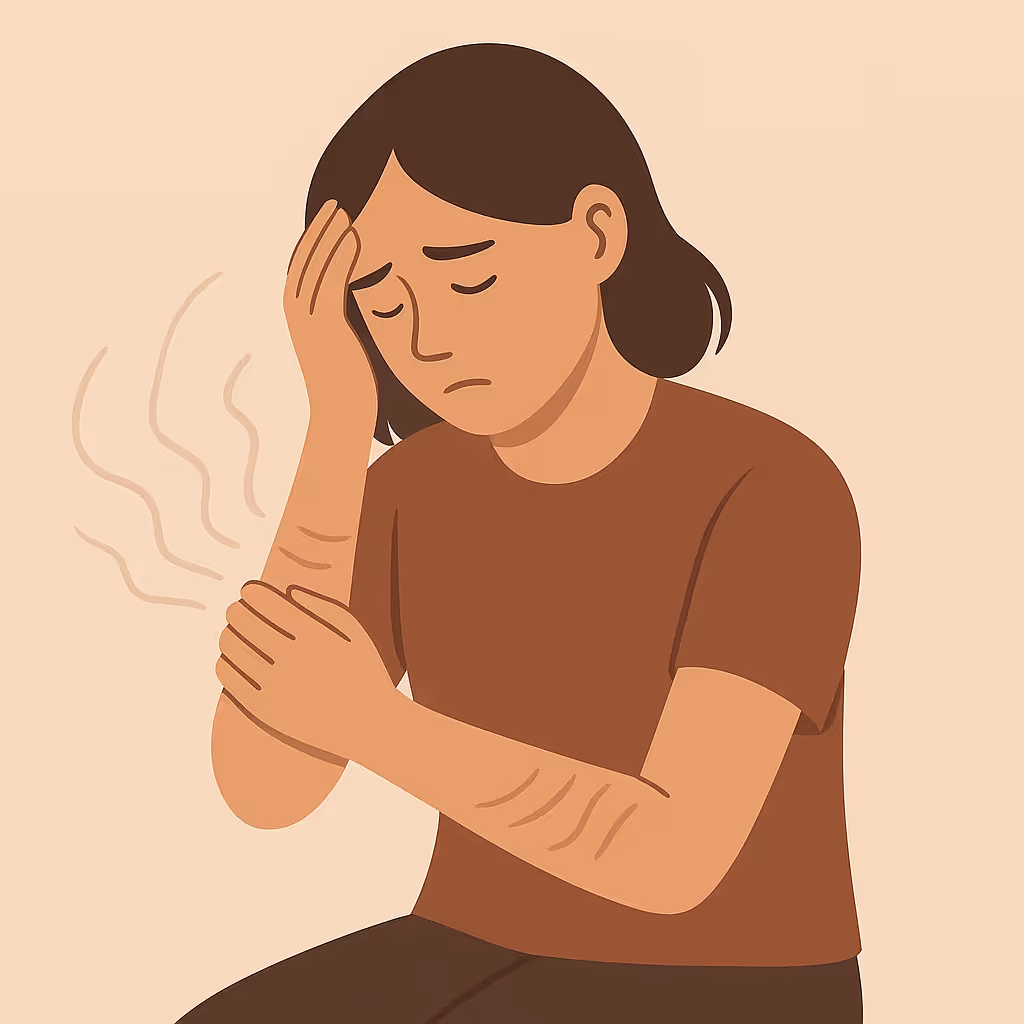 Illustration symbolising self-harm and emotional pain for Littlehampton self-harm counselling with Caroline Neilson.