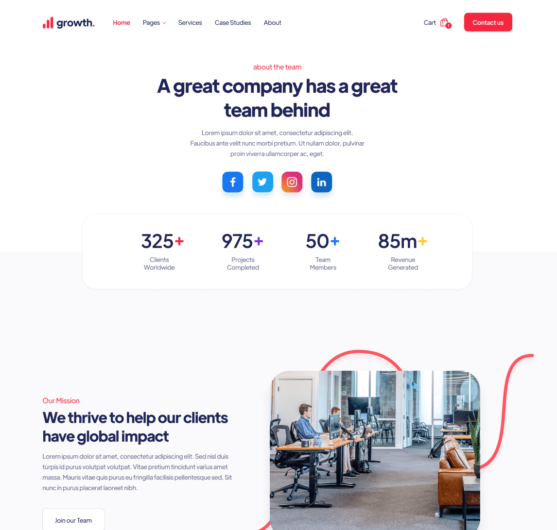 About - Growth Webflow Template
