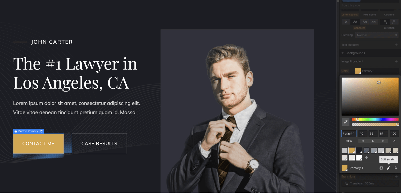 Colors - Lawyer Webflow Template