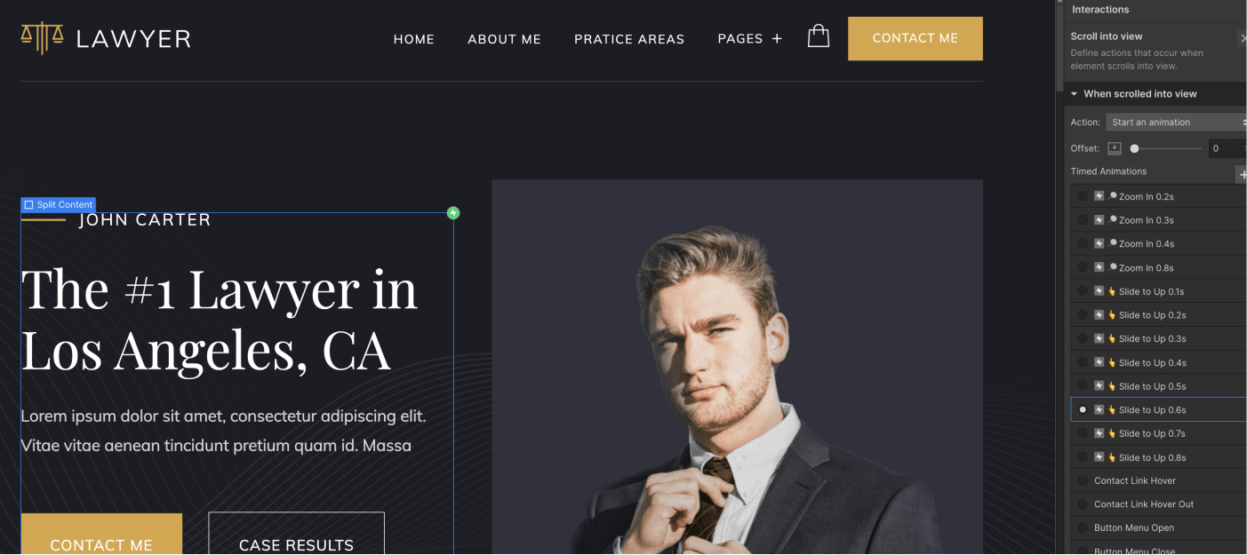 Animations - Lawyer Webflow Template