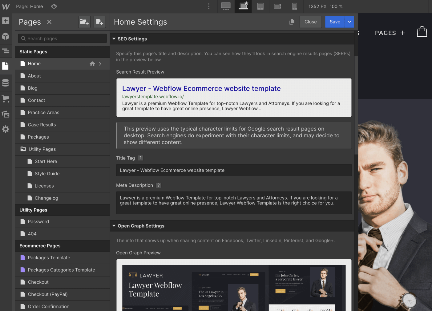 SEO - Lawyer Webflow Template