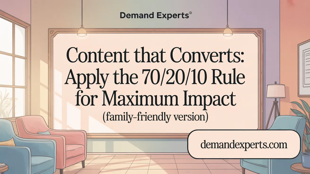 Content That Converts: Apply the 70/20/10 Rule for Maximum Impact