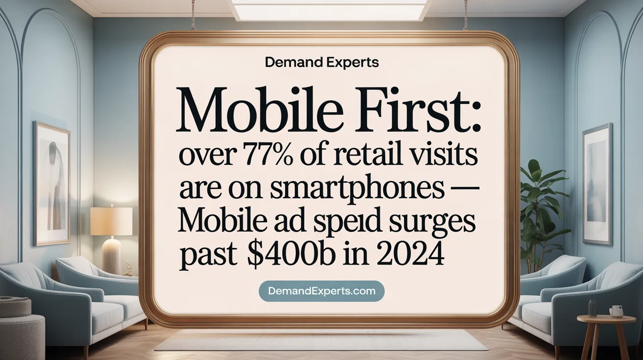 Mobile First: Over 77% of Retail Visits Are on Smartphones — Mobile Ad Spend Surges Past $400B in 2024