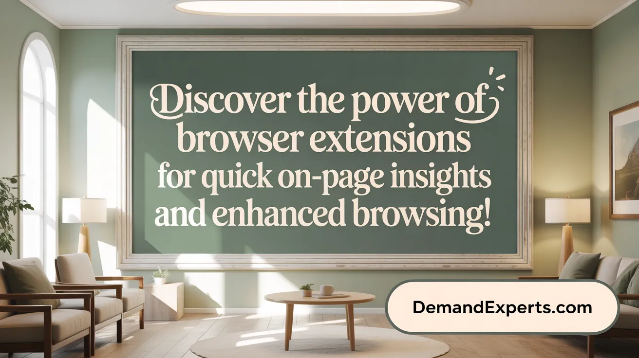 Unlock the power of browser extensions for quick on-page insights!
