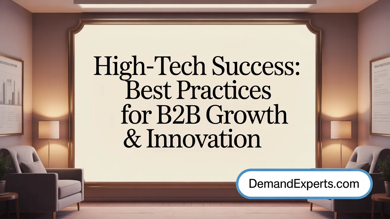 High-Tech Success: Best Practices for B2B Growth &amp; Innovation