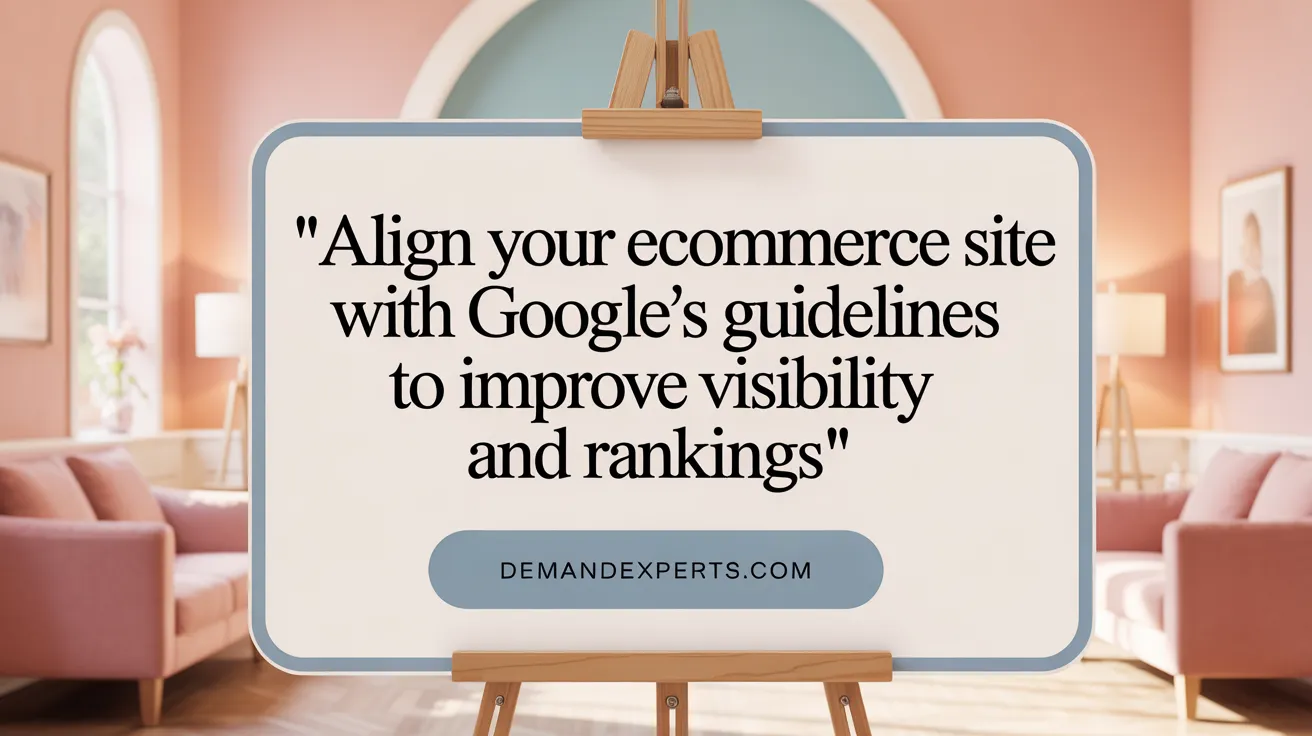 Align your ecommerce site with Google's guidelines to improve visibility and rankings