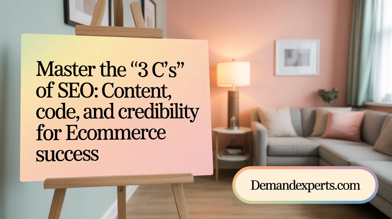 Master the '3 C's' of SEO: Content, Code, and Credibility for ecommerce success