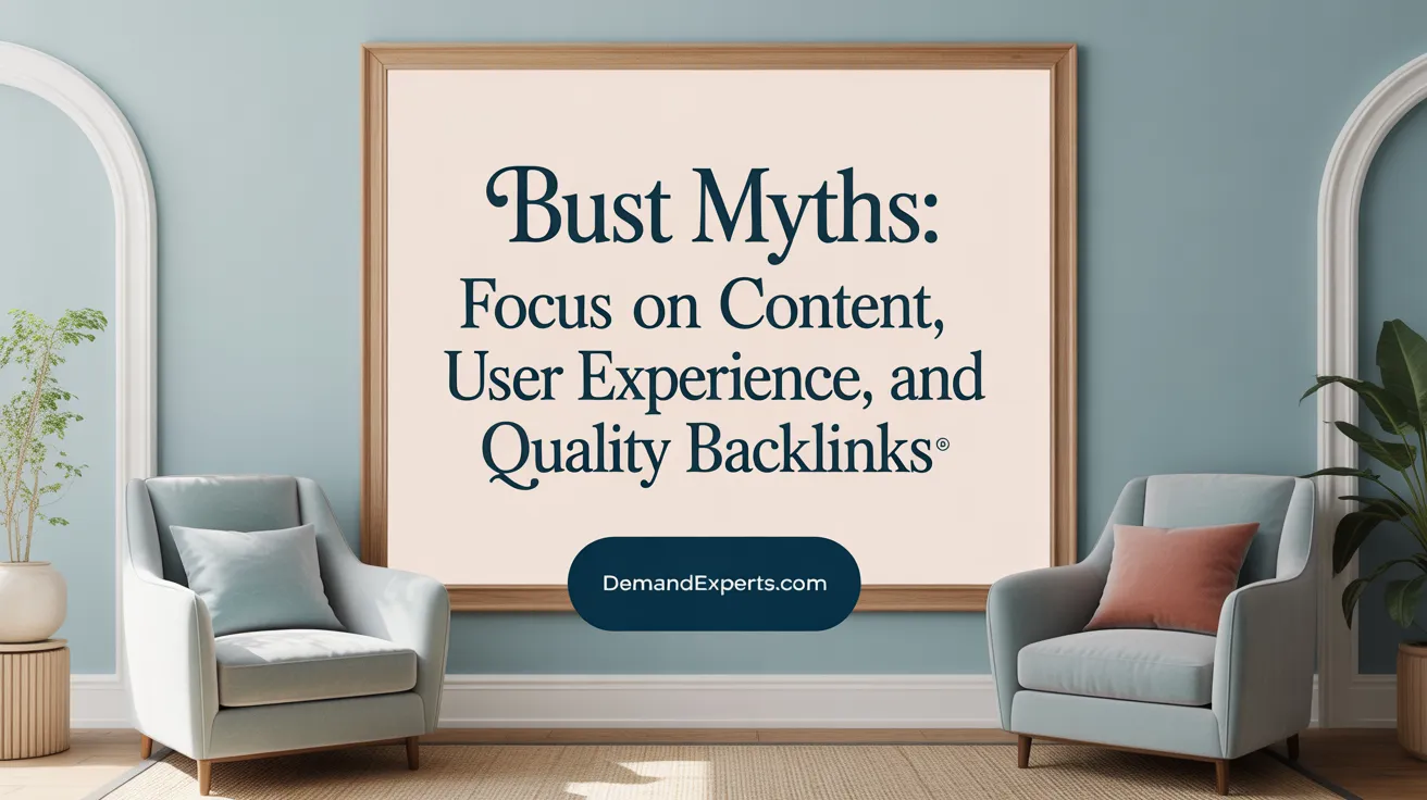 Bust Myths: Focus on Content, User Experience, and Quality Backlinks