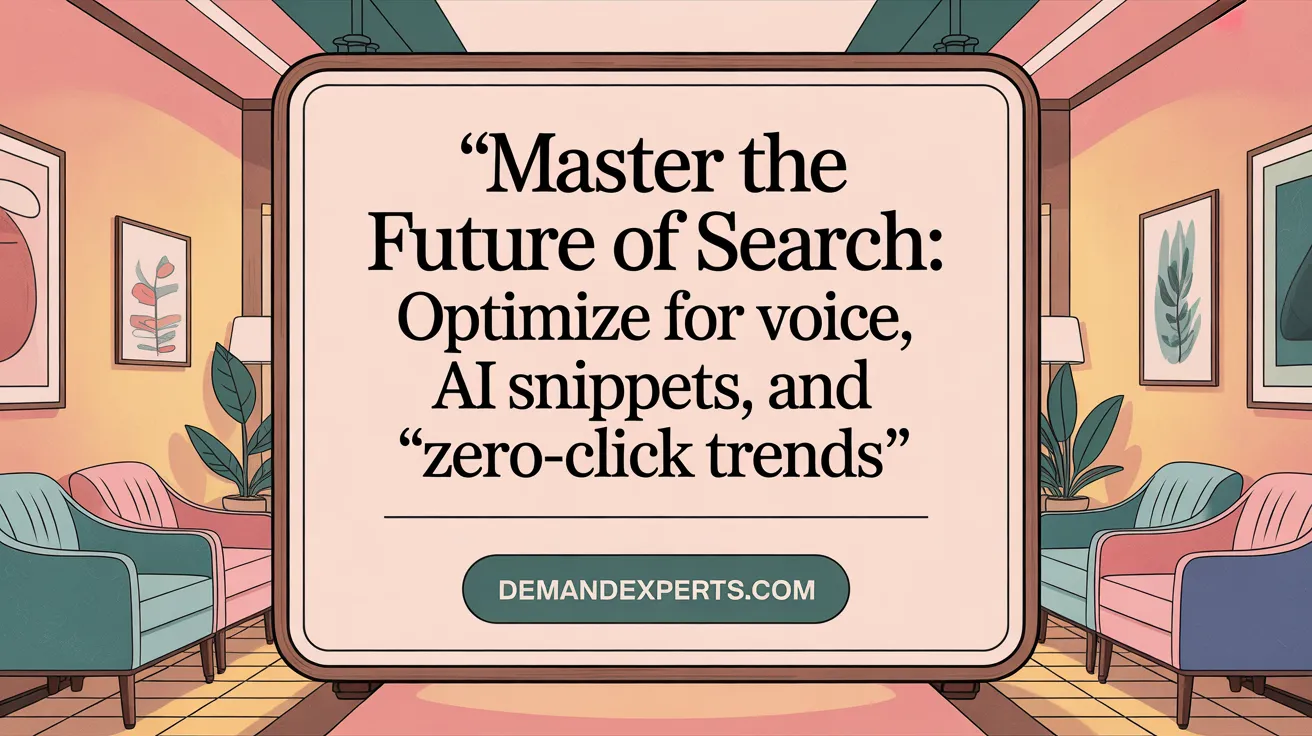 Master the Future of Search: Optimize for Voice, AI Snippets, and Zero-Click Trends