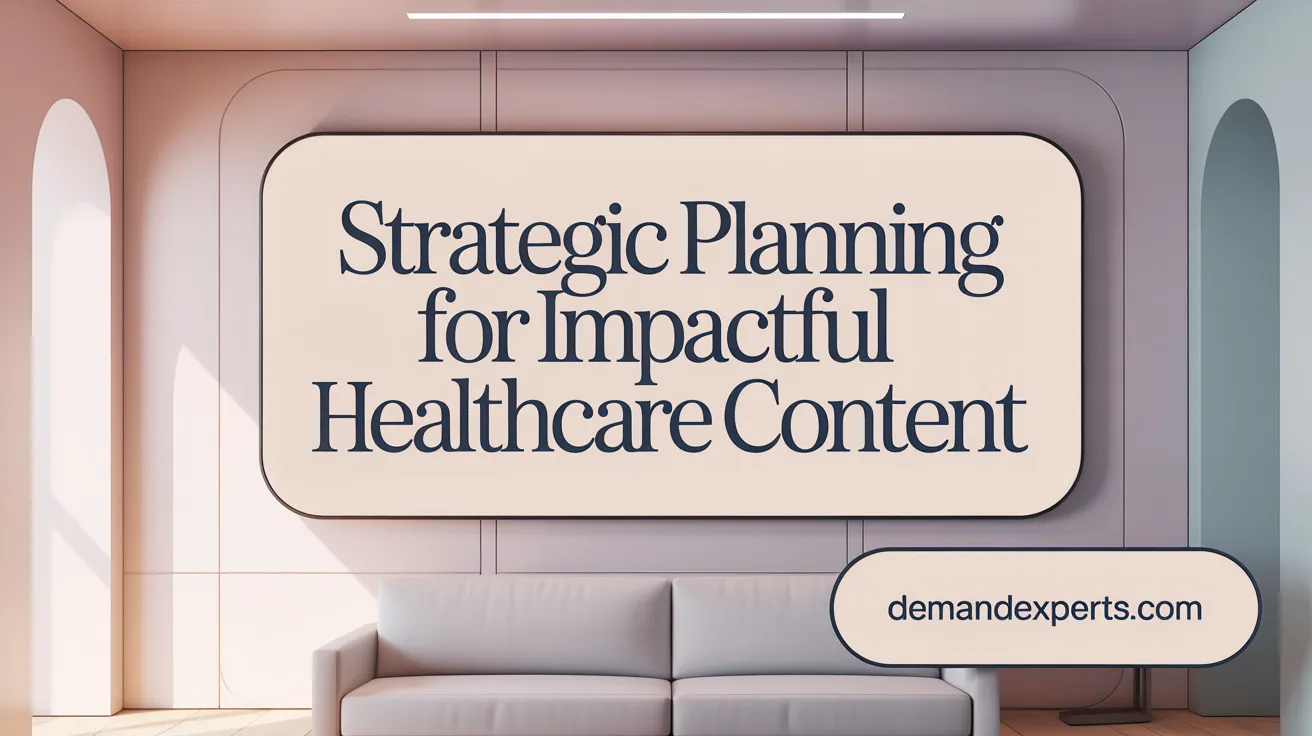 Strategic Planning for Impactful Healthcare Content