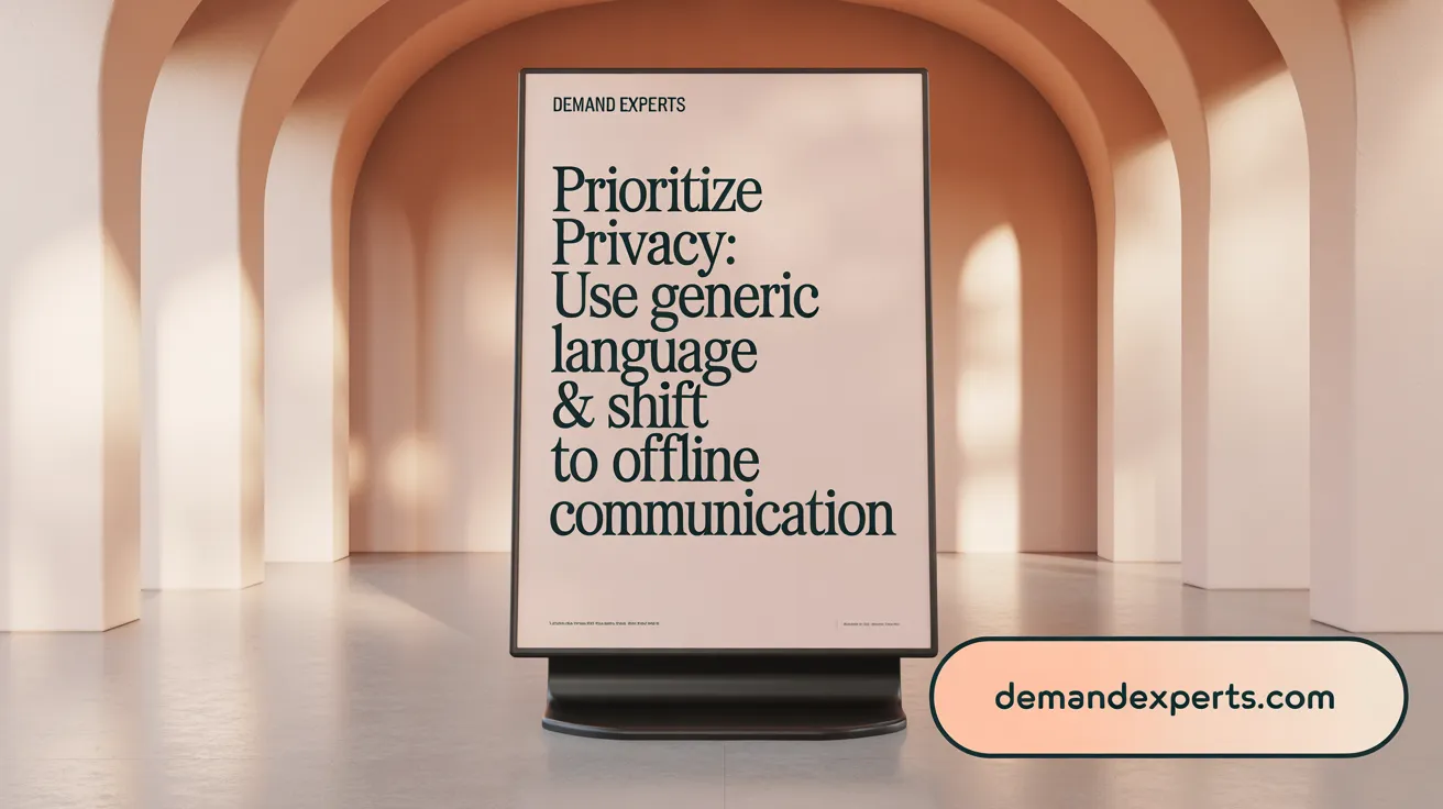 Prioritize Privacy: Use Generic Language & Shift to Offline Communication