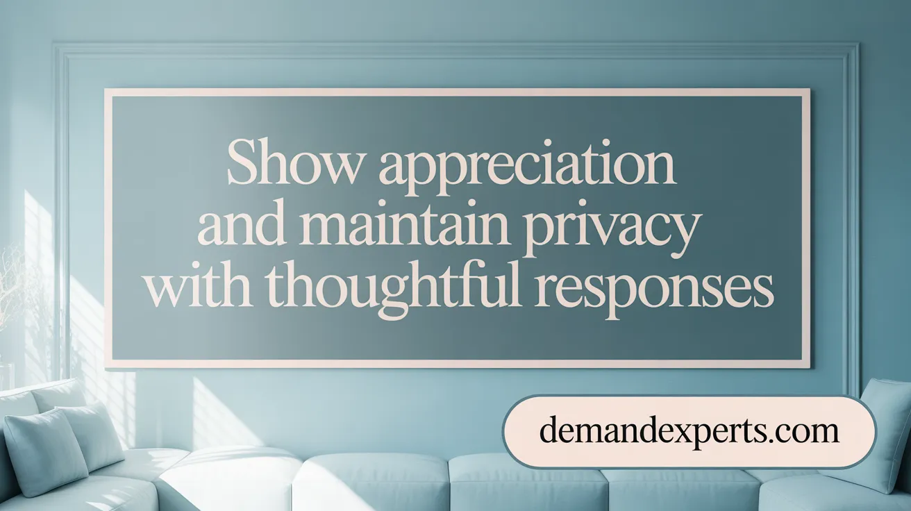 Show Appreciation and Maintain Privacy with Thoughtful Responses