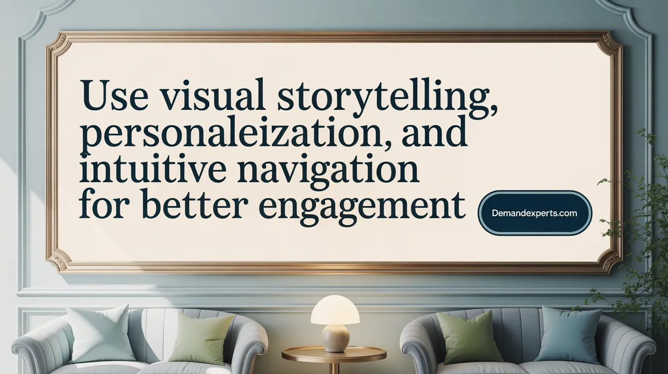 Use visual storytelling, personalization, and intuitive navigation for better engagement