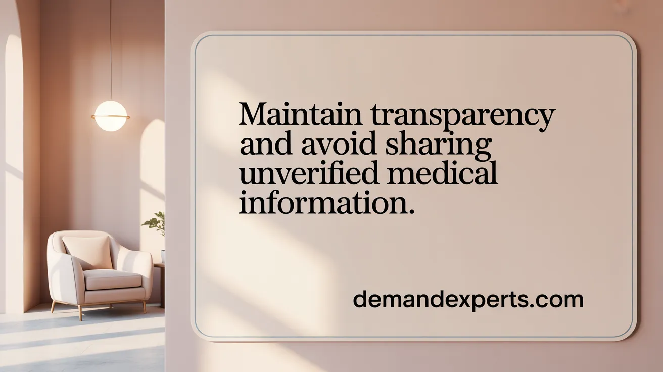 Maintain Transparency and Avoid Sharing Unverified Medical Information