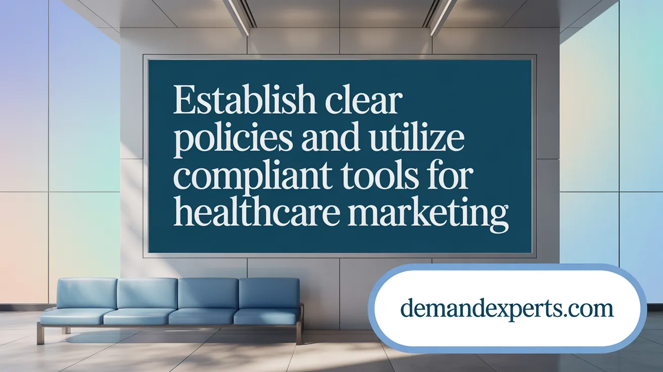Establish Clear Policies and Utilize Compliant Tools for Healthcare Marketing