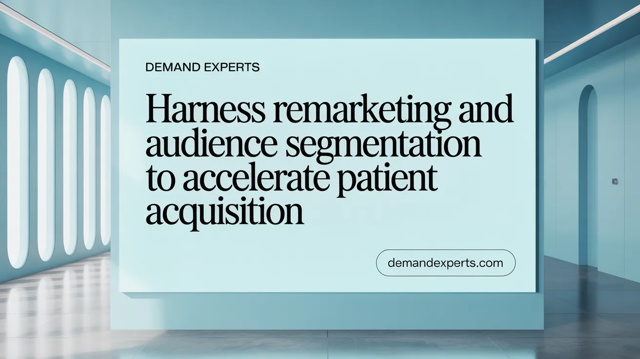 Harness Remarketing and Audience Segmentation to Accelerate Patient Acquisition