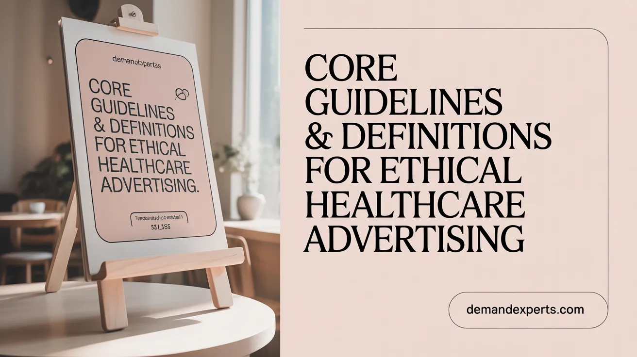 Core Guidelines &amp; Definitions for Ethical Healthcare Advertising