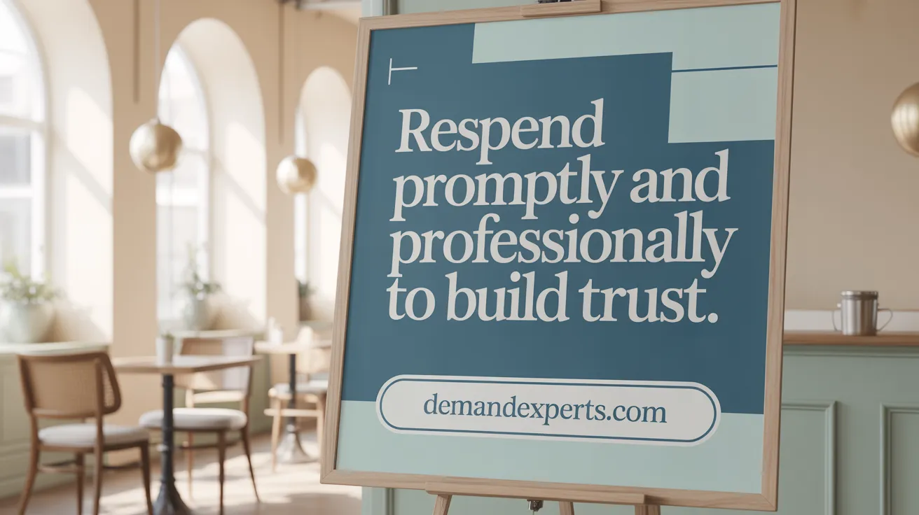 Respond Promptly and Professionally to Build Trust