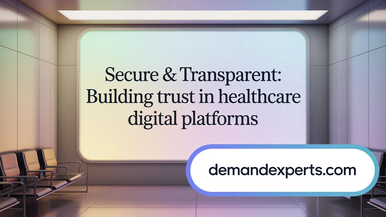 Secure &amp; Transparent: Building Trust in Healthcare Digital Platforms