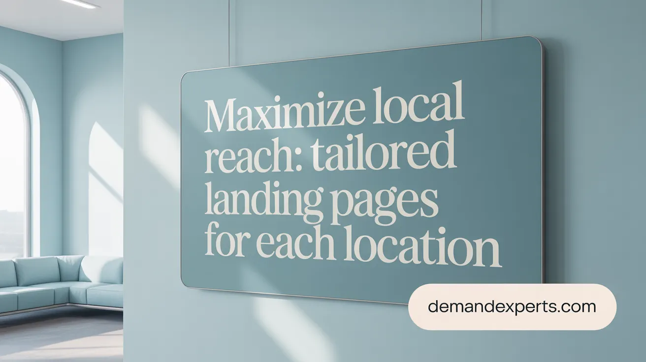 Maximize Local Reach: Tailored Landing Pages for Each Location