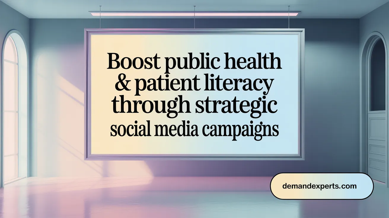 Boost Public Health &amp; Patient Literacy through Strategic Social Media Campaigns