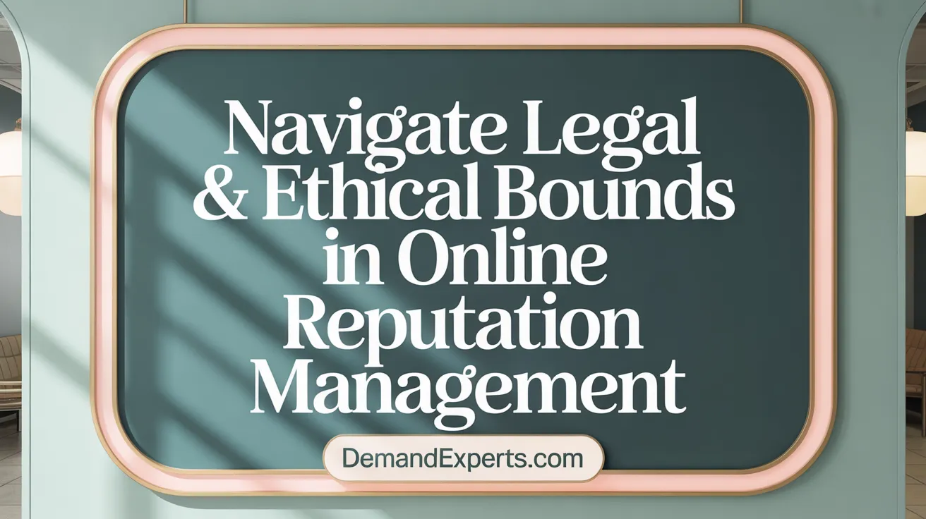 Navigate Legal &amp; Ethical Bounds in Online Reputation Management