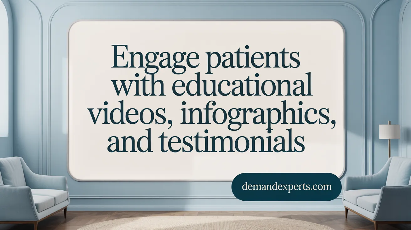 Engage Patients with Educational Videos, Infographics, and Testimonials