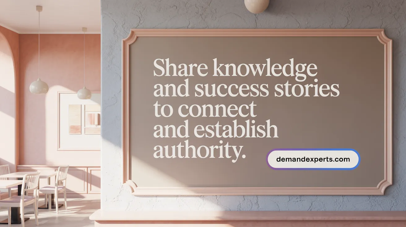 Share Knowledge and Success Stories to Connect and Establish Authority