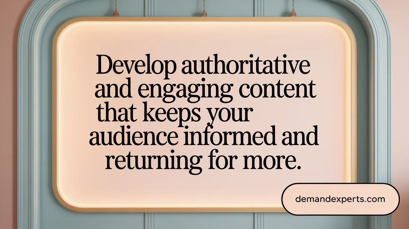 Develop authoritative and engaging content that keeps your audience informed and returning for more.