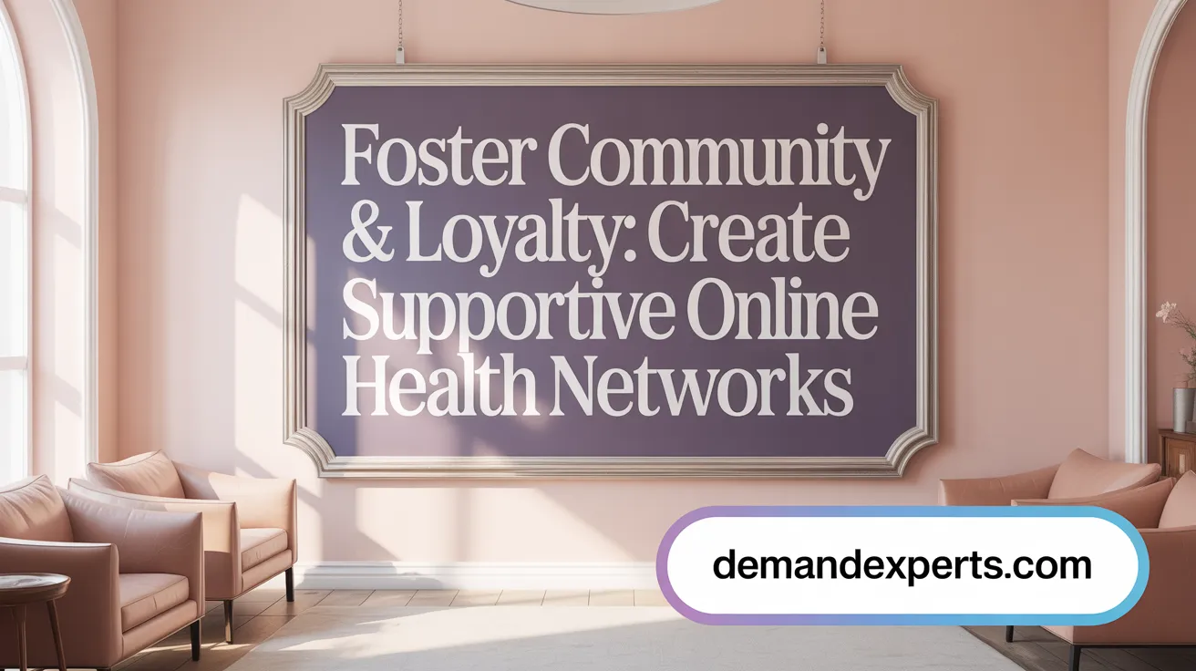 Foster Community &amp; Loyalty: Create Supportive Online Health Networks