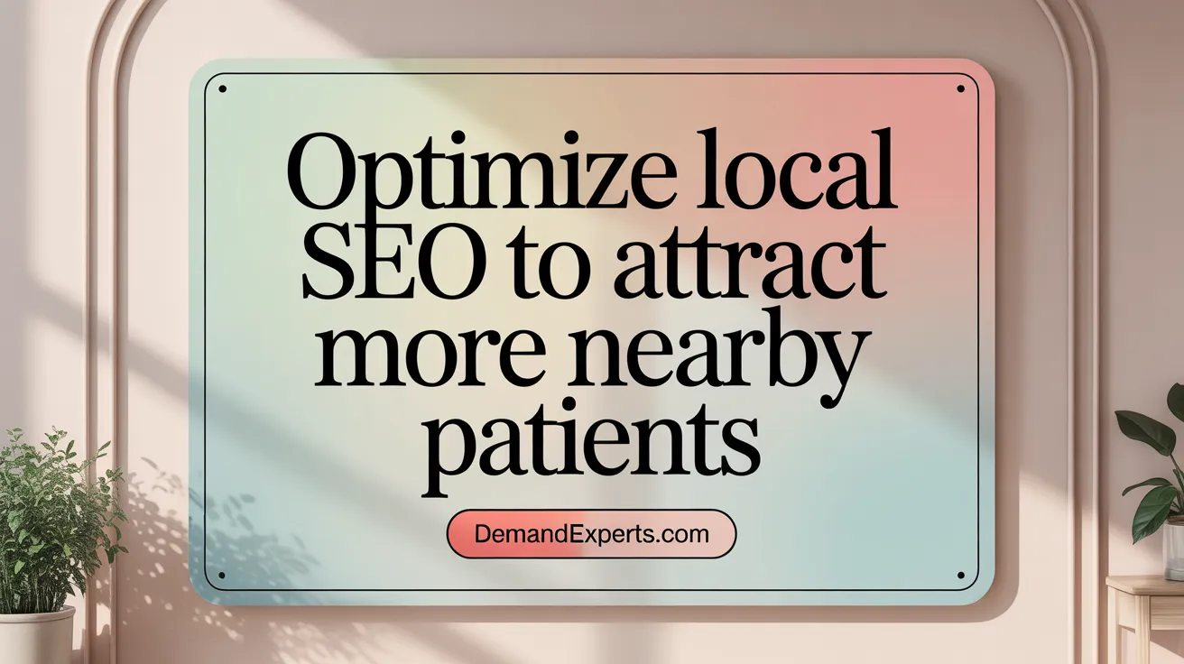 Optimize Local SEO to Attract More Nearby Patients