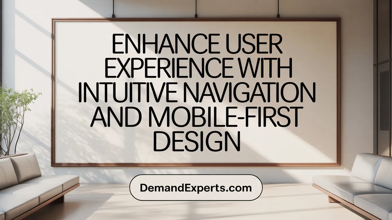 Enhance User Experience with Intuitive Navigation and Mobile-First Design