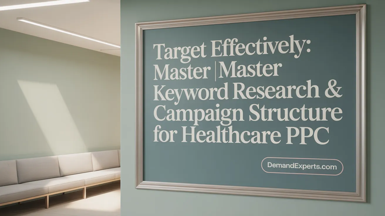 Target Effectively: Master Keyword Research &amp; Campaign Structure for Healthcare PPC