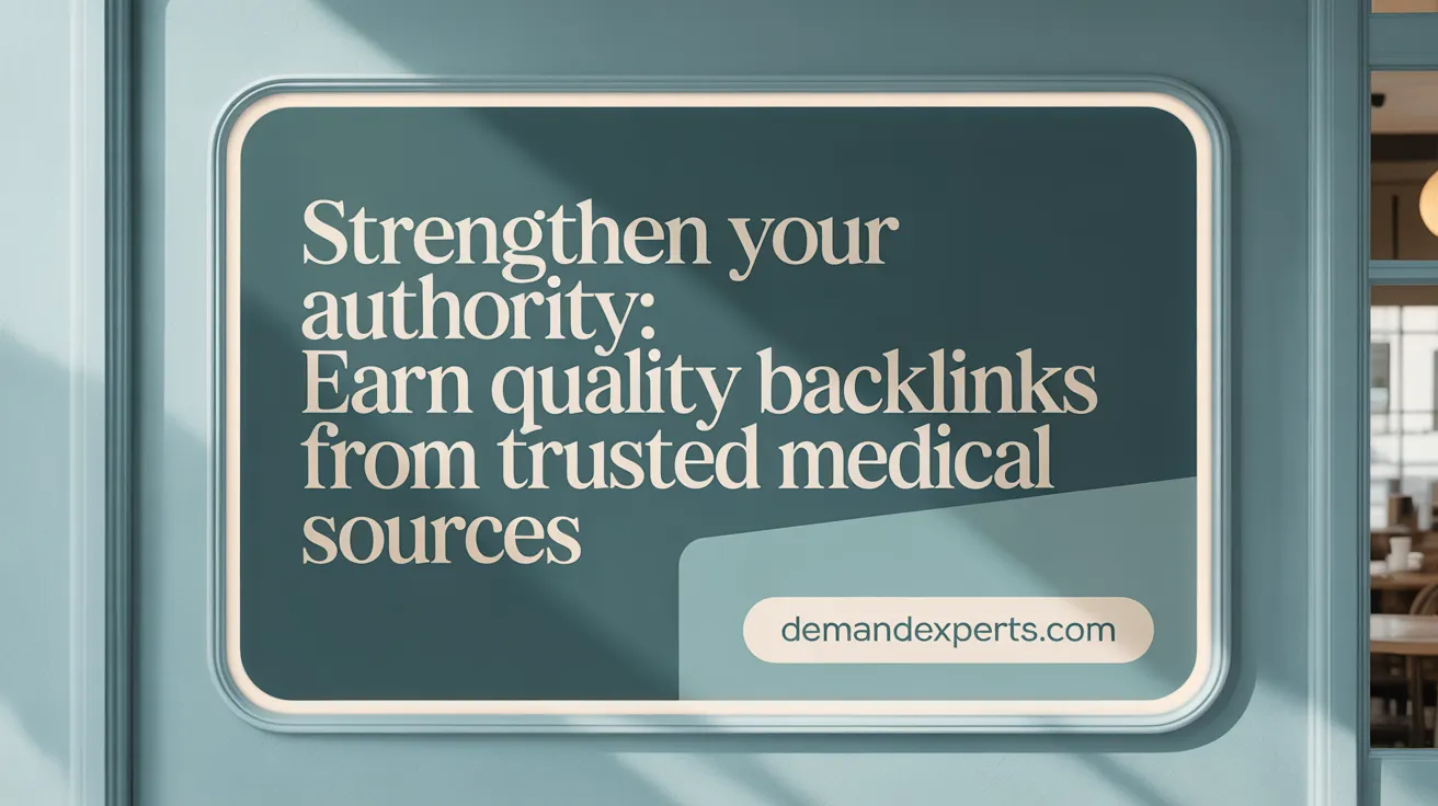 Strengthen Your Authority: Earn Quality Backlinks from Trusted Medical Sources