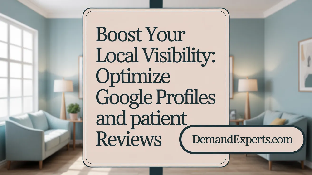 Boost Your Local Visibility: Optimize Google Profiles and Patient Reviews